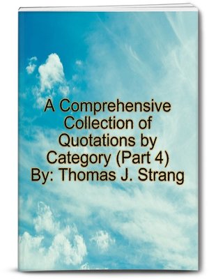 cover image of A Comprehensive Collection of Quotations by Category (Part 4)